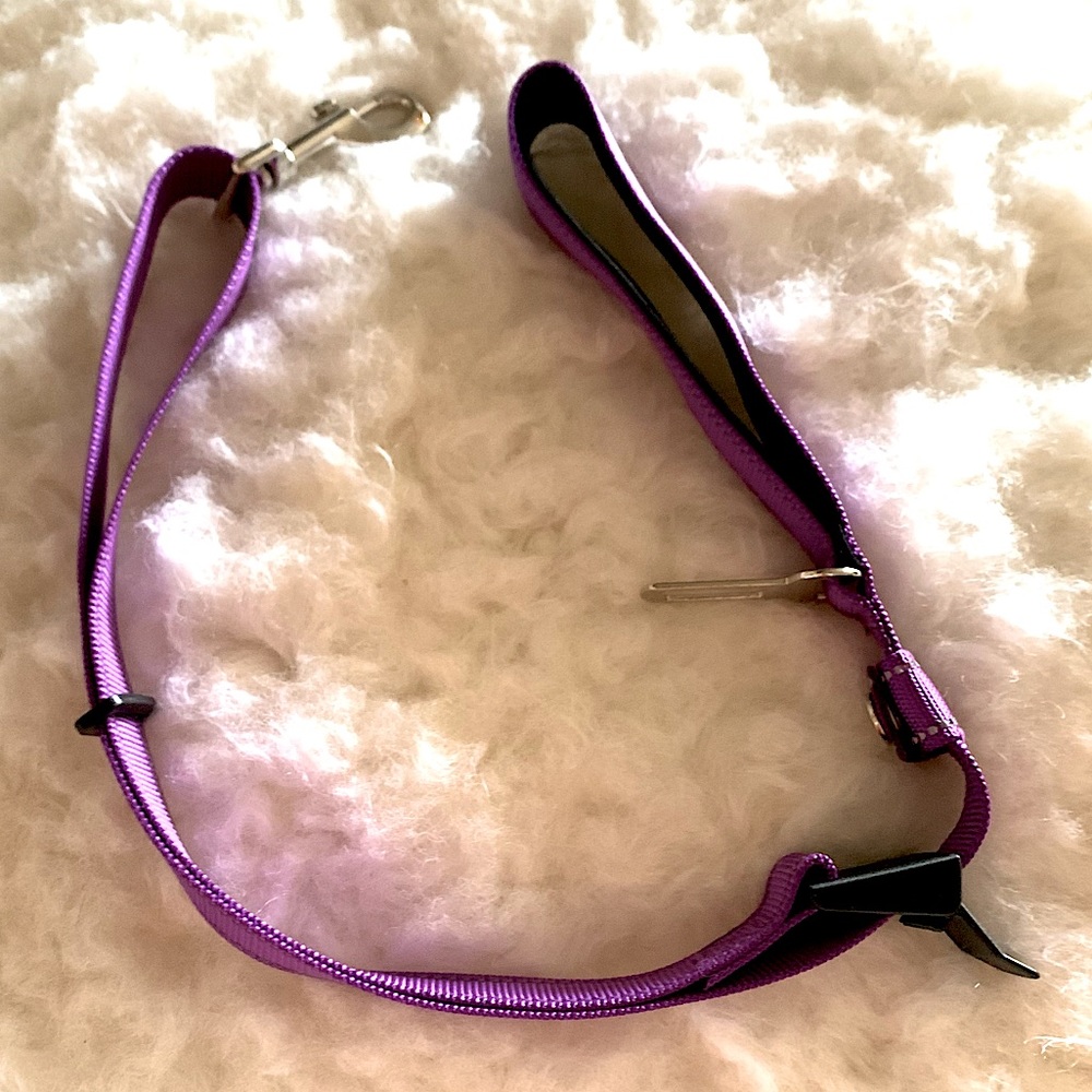 Purple Seat Belt for Dogs with Handle